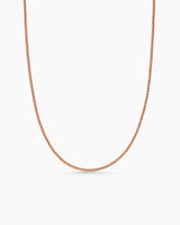 Box Chain Necklace in 18K Rose Gold, 1.7mm